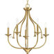 Tinsley 5 Light 23 inch Brushed Bronze Chandelier Ceiling Light