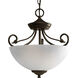 Pavilion 2 Light 14 inch Antique Bronze Semi-Flush Mount Ceiling Light