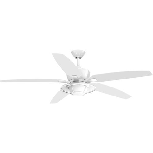 Montague 60 inch White Indoor/Outdoor Ceiling Fan, Progress LED