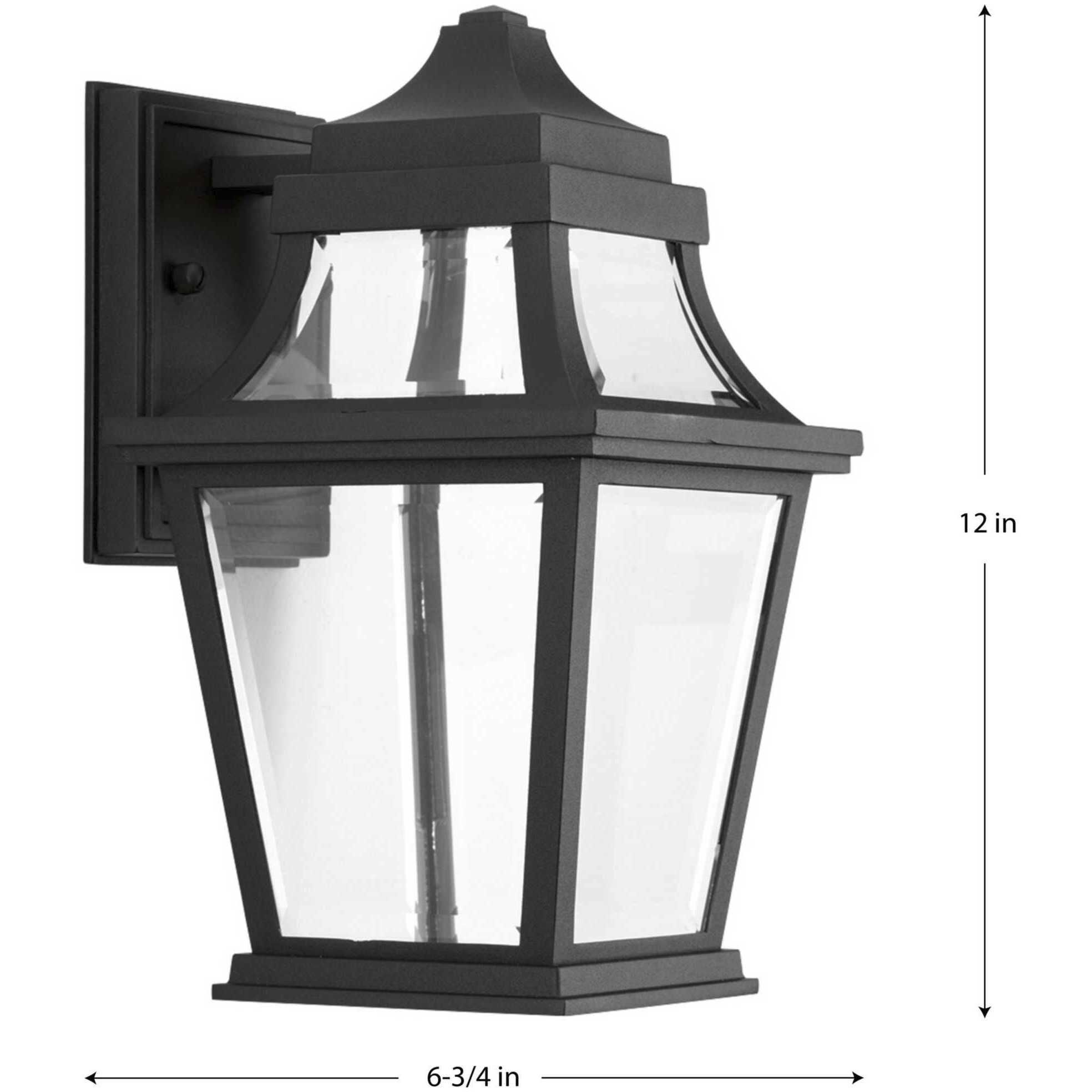 Endorse LED LED 12 inch Textured Black Outdoor Wall Lantern, Small, Progress LED