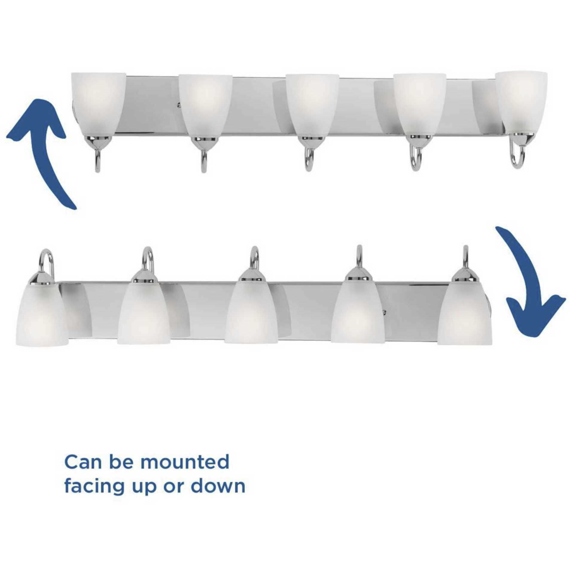 Gather 5 Light 36 inch Polished Chrome Bath Vanity Wall Light