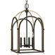 Westfall 4 Light 13.88 inch Antique Bronze Foyer Pendant Ceiling Light, Medium, Design Series