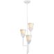 Pinellas 3 Light 12 inch White Plaster Pendant Ceiling Light, Design Series