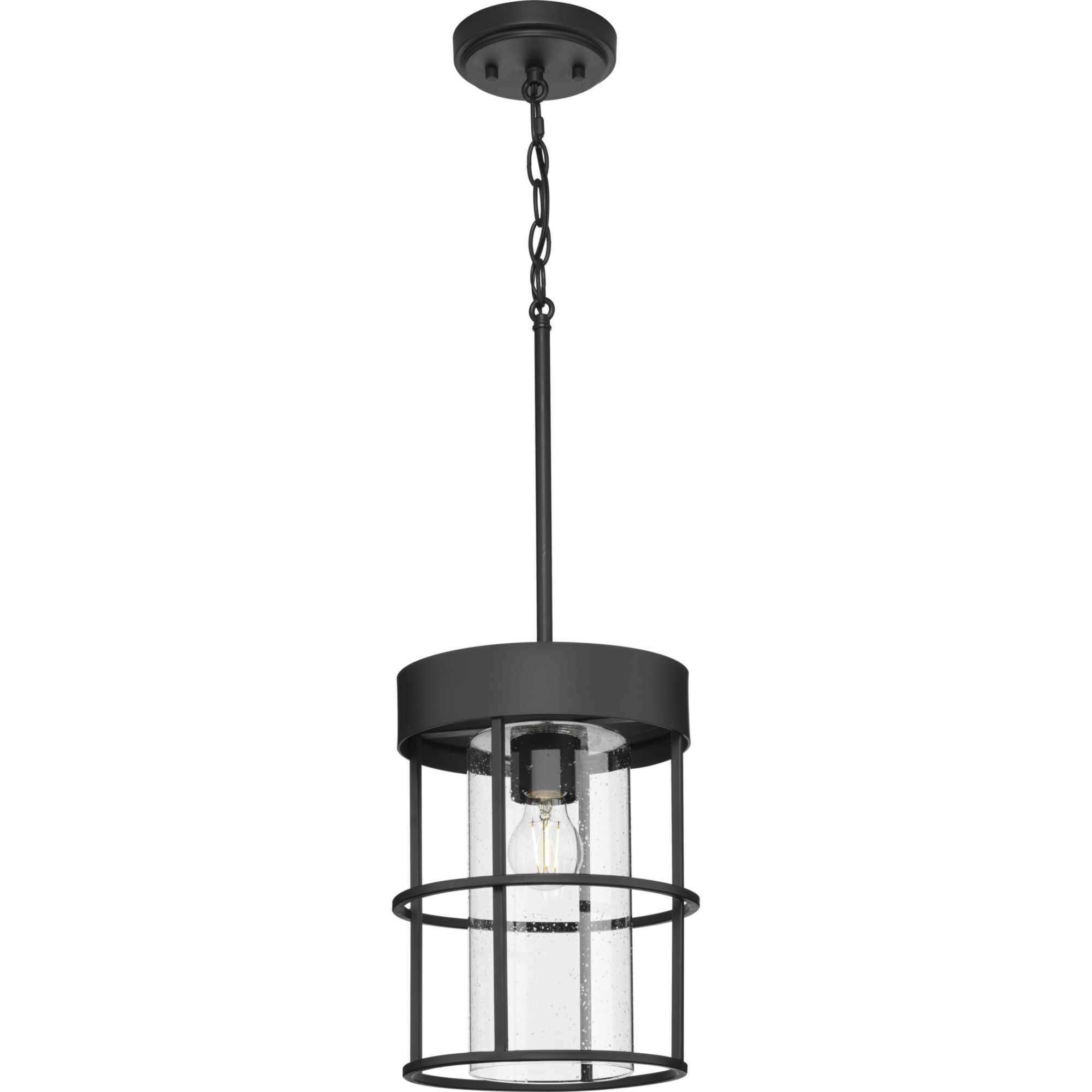 Burgess 1 Light 9.5 inch Matte Black Mini Pendant Ceiling Light, Design Series