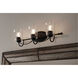 Bowman 3 Light 25 inch Matte Black Bath Vanity Wall Light