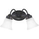 Fluted Glass 2 Light 11.75 inch Antique Bronze Bath Vanity Wall Light