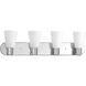 Logic 4 Light 29.94 inch Polished Chrome Bath Vanity Wall Light, Design Series