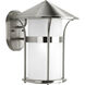 Welcome 1 Light 14 inch Stainless Steel Outdoor Wall Lantern in Etched Opal