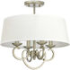 Savor 4 Light 17 inch Silver Ridge Semi-Flush Mount Convertible Ceiling Light, Design Series