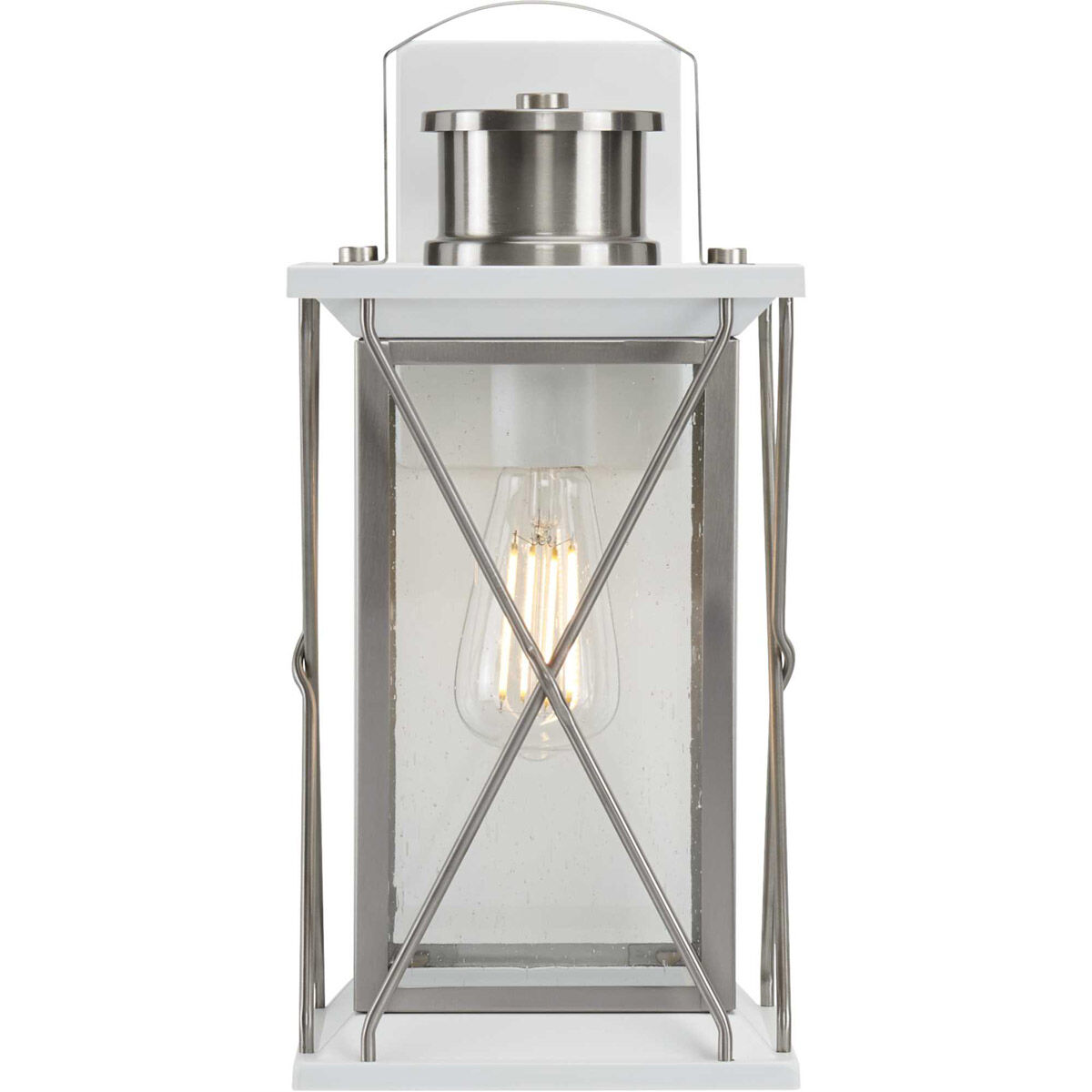Barlowe 1 Light 16 inch Stainless Steel Outdoor Wall Lantern, Medium