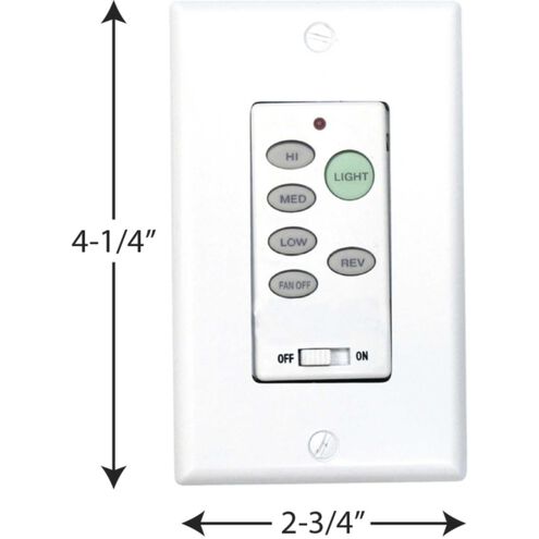 AirPro White Ceiling Fan Remote Control
