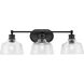 Singleton 3 Light 26.5 inch Matte Black Bath Vanity Wall Light