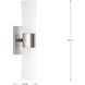 Zura 2 Light 5 inch Brushed Nickel Bath Vanity Wall Light, Design Series