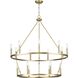Gilliam 15 Light 35.5 inch Vintage Brass Chandelier Ceiling Light