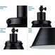 Hinton 1 Light 12 inch Matte Black Pendant Ceiling Light