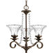 Bliss 3 Light 18 inch Antique Bronze Chandelier Ceiling Light