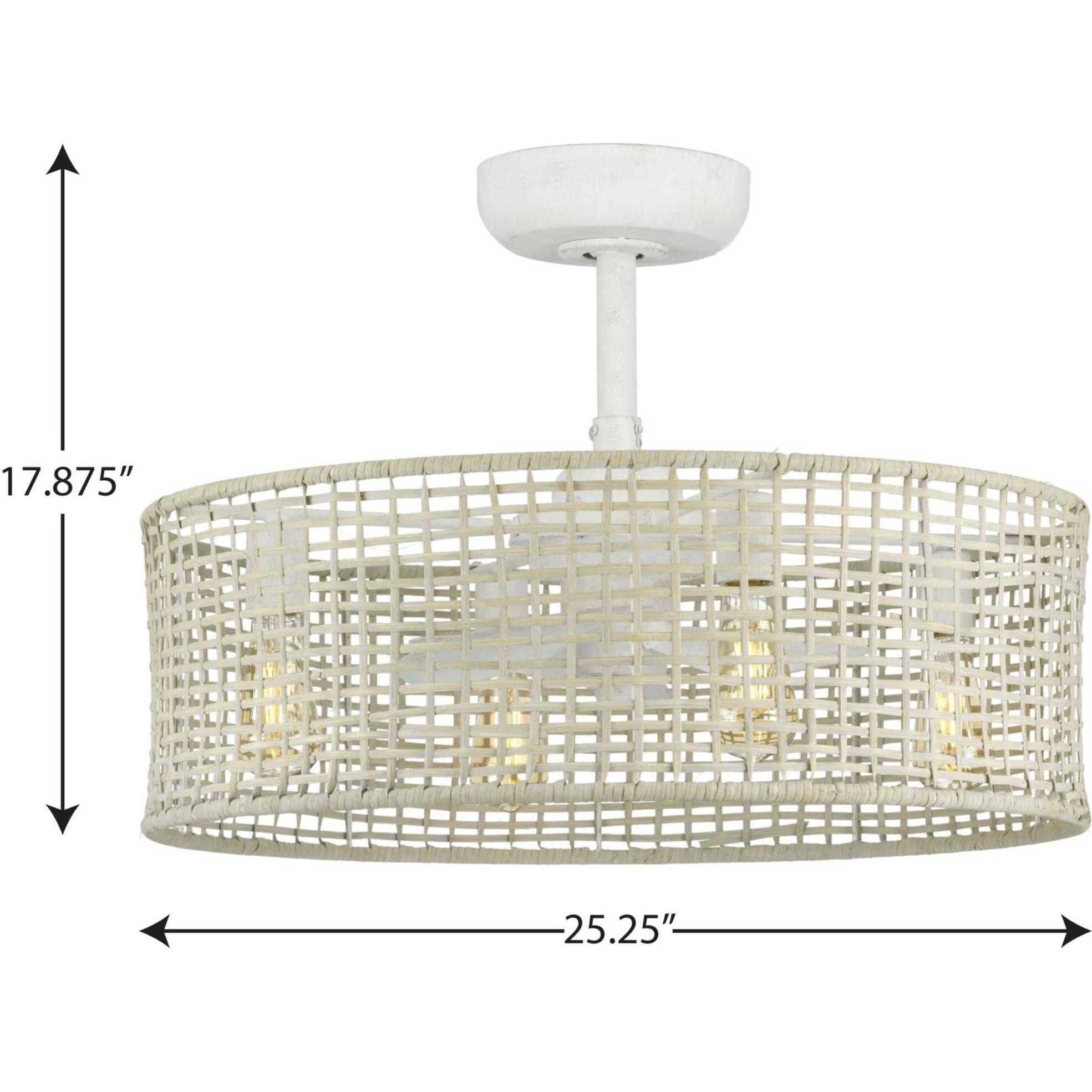 Belva 22 inch Cottage White Fandelier