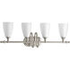 Revive 4 Light 28 inch Brushed Nickel Vanity Wall Light
