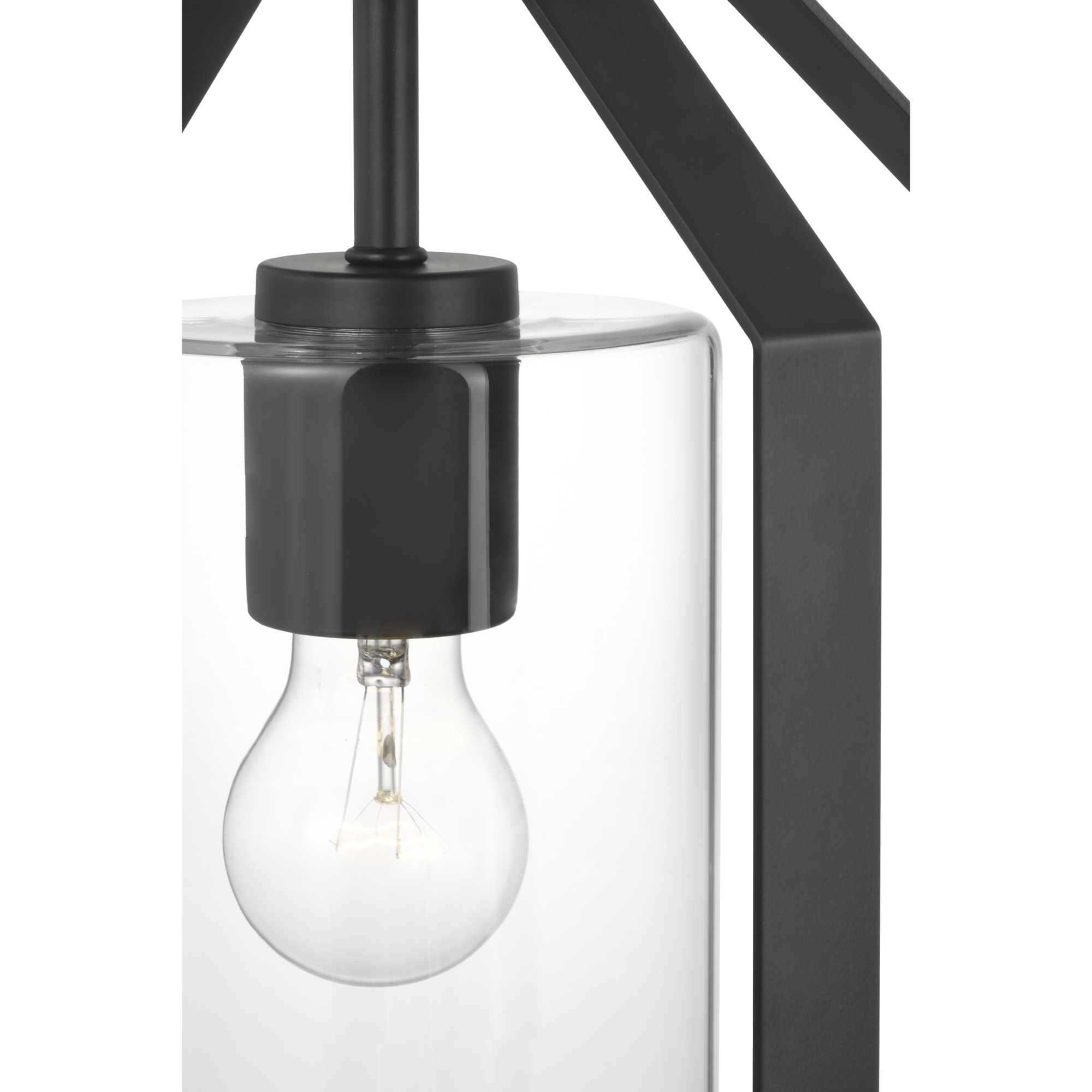 Vertex 1 Light 12 inch Matte Black Foyer Light Ceiling Light