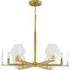Rae 6 Light 26.88 inch Brushed Bronze Chandelier Ceiling Light, Design Series