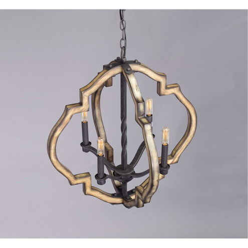 Spicewood 4 Light 22 inch Gilded Iron Chandelier Ceiling Light, Design Series