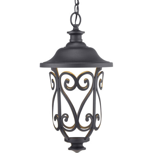 Leawood LED LED 10 inch Textured Black Outdoor Hanging Lantern, Design Series