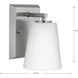 Vertex 1 Light 4.75 inch Brushed Nickel Bath Light Wall Light
