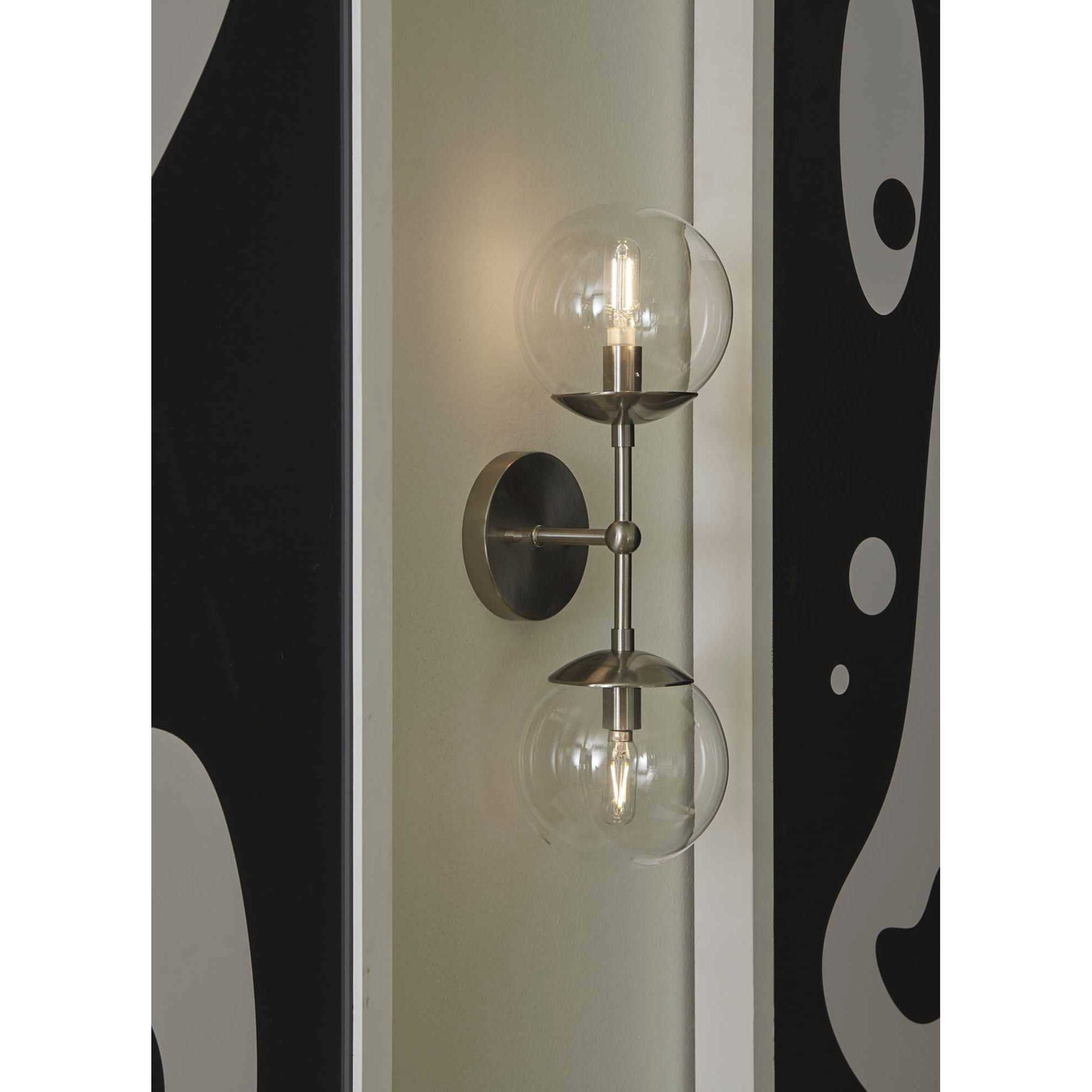 Atwell 2 Light 6.75 inch Brushed Nickel Wall Sconce Wall Light