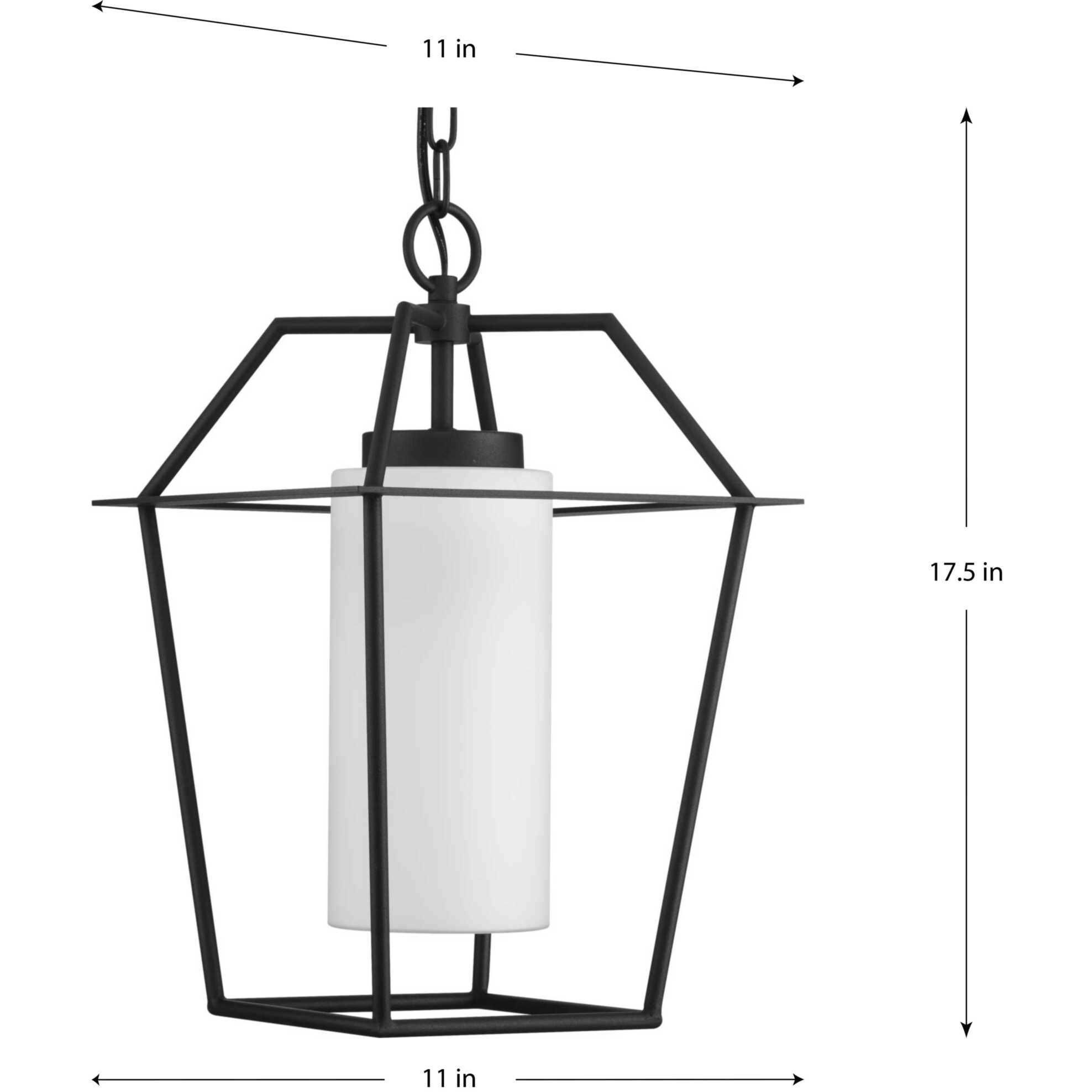 Chilton 1 Light 11 inch Textured Black Outdoor Hanging Lantern