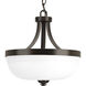 Topsail 3 Light 12.88 inch Antique Bronze Semi-Flush Mount Convertible Ceiling Light