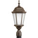 Welbourne 1 Light 21 inch Antique Bronze Outdoor Post Lantern in Clear Beveled