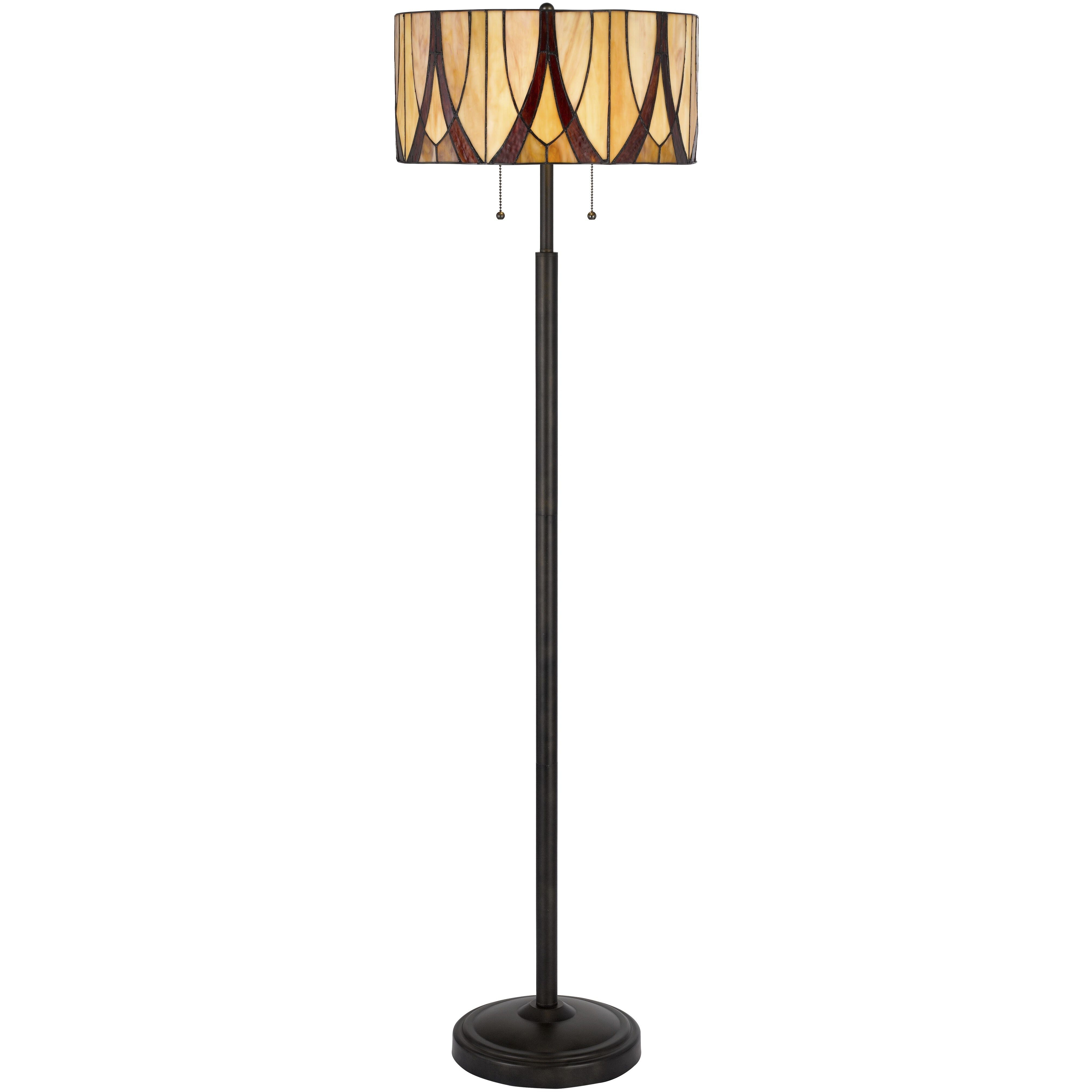 Tiffany 60 inch 60.00 watt Black Floor Lamp Portable Light