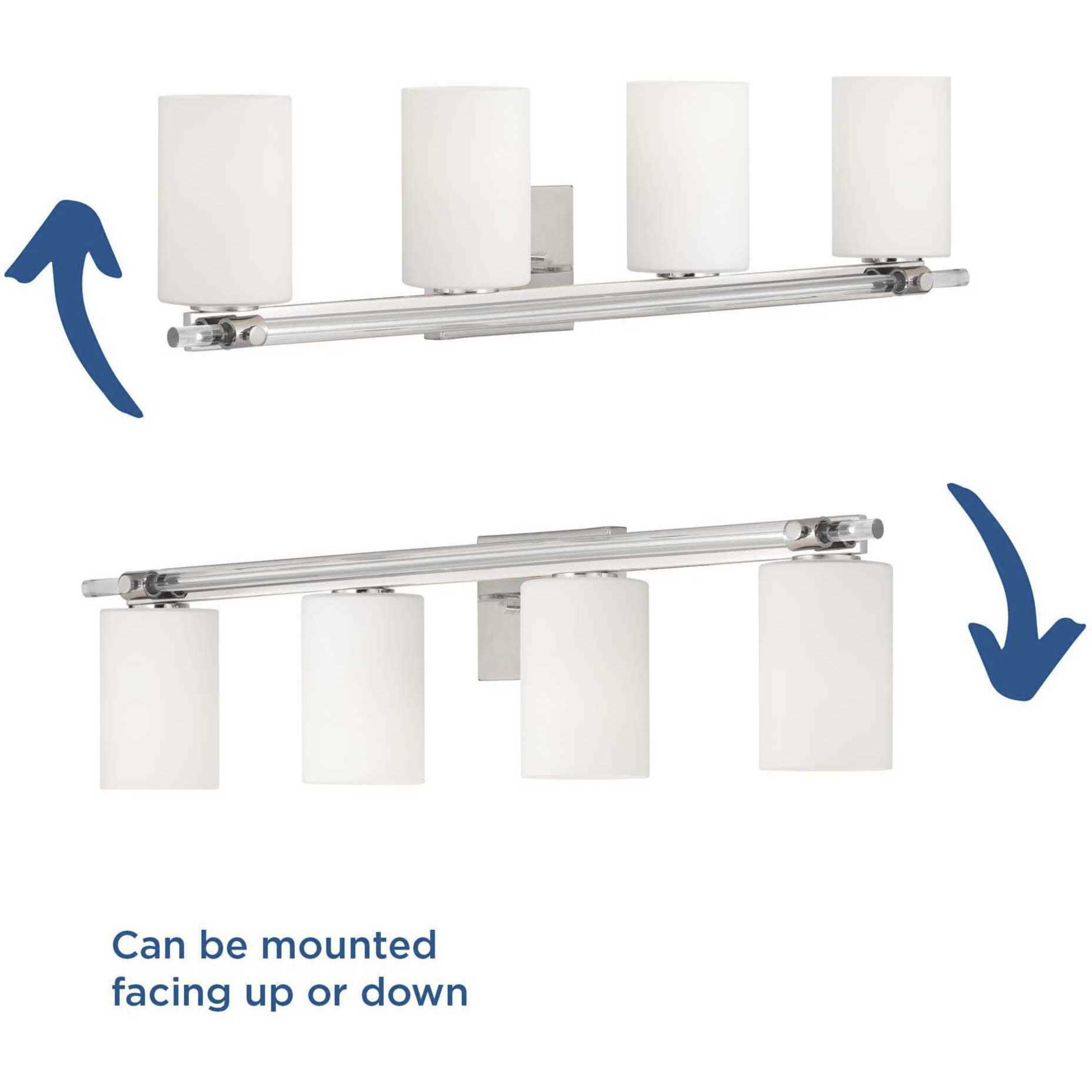 Lisbon 4 Light 34 inch Polished Nickel Bath Vanity Wall Light, Design Series