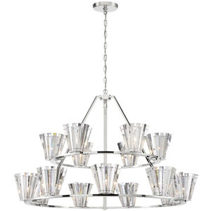 Ricca 15 Light 50.5 inch Chrome Chandelier Ceiling Light