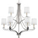 Nealy 9 Light 36 inch Brushed Nickel Chandelier Ceiling Light