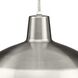Metal Shade 1 Light 16 inch Brushed Nickel Pendant Ceiling Light in Standard Lamping