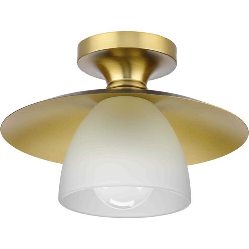Trimble 1 Light 12 inch Brushed Bronze Semi-Flush Mount Ceiling Light, Design Series