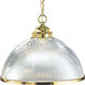 Prismatic Glass 1 Light 15 inch Polished Brass Pendant Ceiling Light