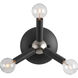 Foton 3 Light 13 inch Graphite Mini-Pendant Ceiling Light, Design Series