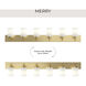 Merry 6 Light 48 inch Brushed Gold Bath Vanity Wall Light