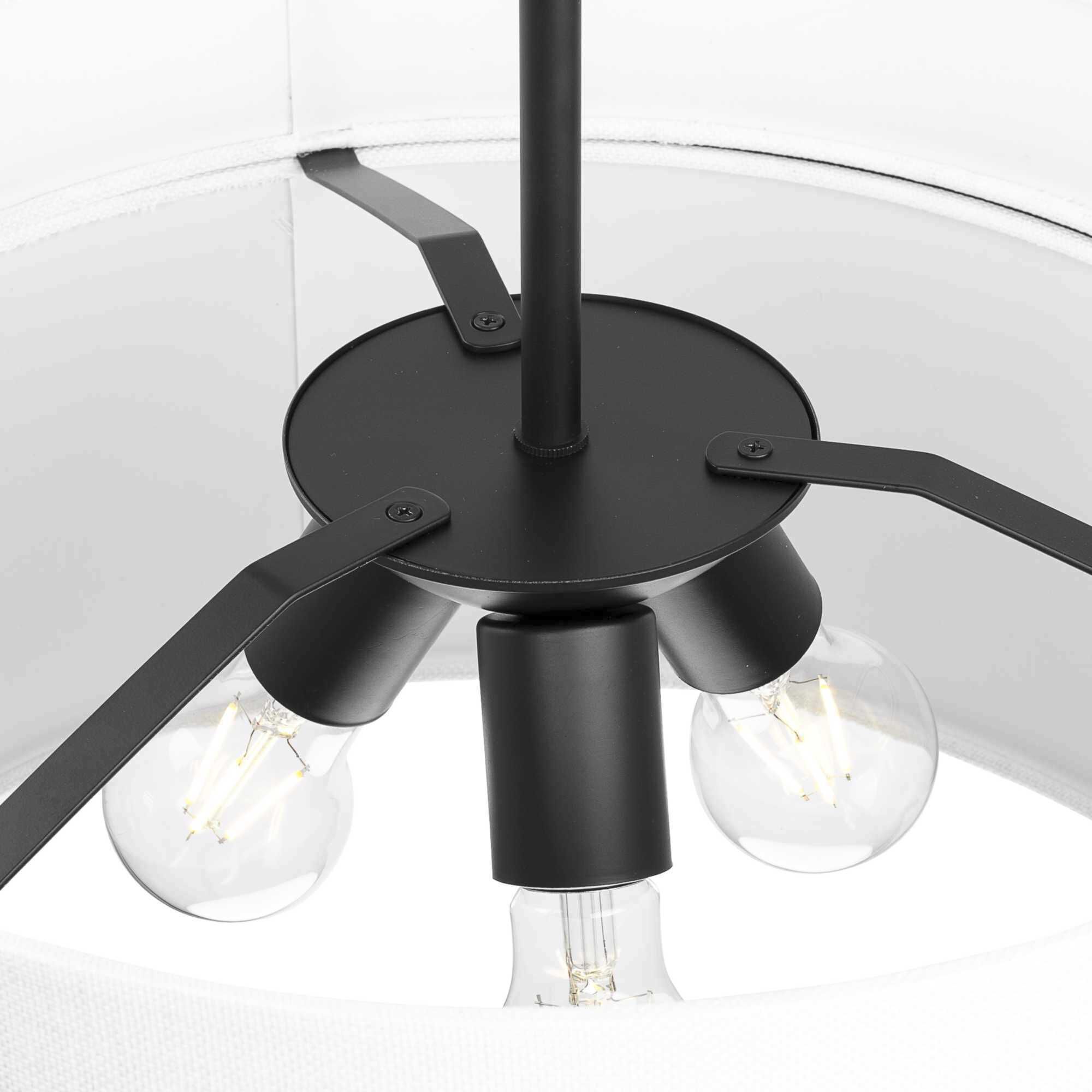 Silva 3 Light 22 inch Matte Black Pendant Ceiling Light, Design Series