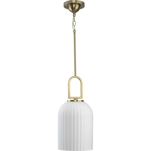 Stanza 1 Light 10.25 inch Brushed Gold Pendant Ceiling Light