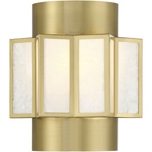 Gideon 2 Light 10 inch Warm Brass Wall Sconce Wall Light