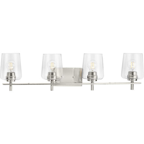 Calais 4 Light 34 inch Brushed Nickel Bath Vanity Wall Light