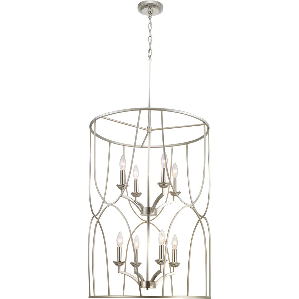 Landree 8 Light 23 inch Silver Ridge Foyer Pendant Ceiling Light