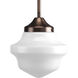 School House 1 Light 8 inch Copper Bronze Mini-Pendant Ceiling Light