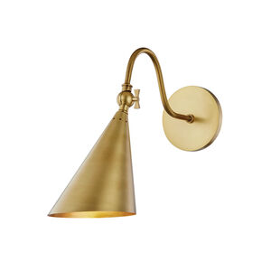Lupe 1 Light 6 inch Aged Brass Wall Sconce Wall Light