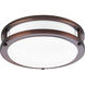 Acrylic Round 1 Light 10 inch Urban Bronze Flush Mount Ceiling Light in Circline Fluorescent