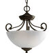 Pavilion 2 Light 14 inch Antique Bronze Semi-Flush Mount Ceiling Light