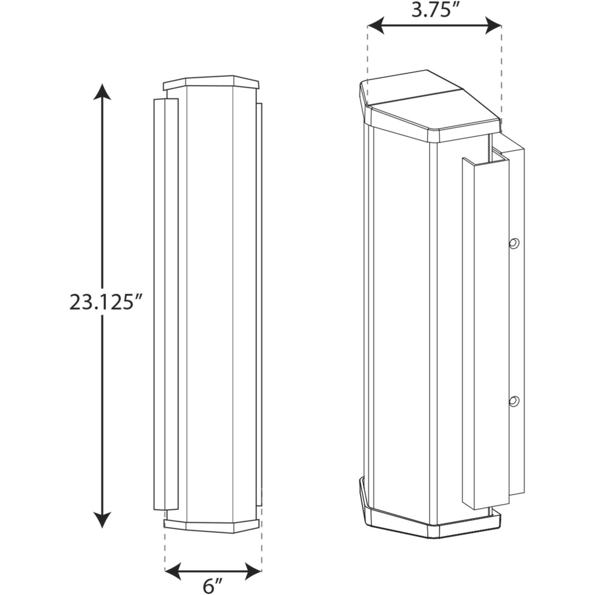 Z-1070 LED Outdoor Sconce in Metallic Grey, Large, Progress LED